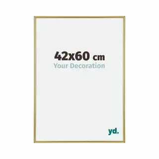 Yd. Your Decoration - Bilderrahmen 42x60 Cm - Gold - Bilderrahmen Aus Kunststoff Mit Acrylglas - Antireflex - Rahmen 42x60 Cm - Annecy