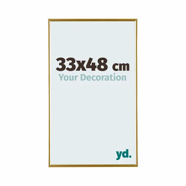 yd. Your Decoration - Picture Frame 33x48 Cm - Gold - Decorative Wall Frame In Plastic With Antireflection - Frame 33x48 - Evry thumbnail