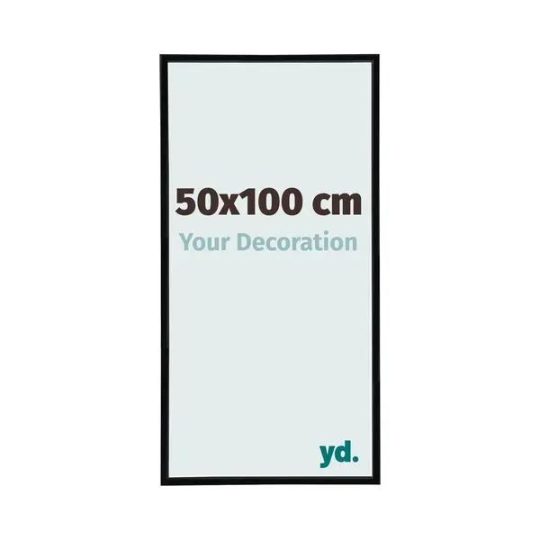 Yd. Your Decoration - Bilderrahmen 50x100 Cm - Schwarz Hochglanz - Bilderrahmen Aus Kunststoff Mit Acrylglas - Antireflex - Rahmen 50x100 Cm - Annecy thumbnail