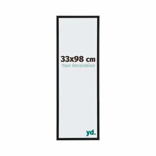 Yd. Your Decoration - Bilderrahmen 33x98 Cm - Schwarz Matt - Bilderrahmen Aus Kunststoff Mit Acrylglas - Antireflex - Rahmen 33x98 Cm - Annecy