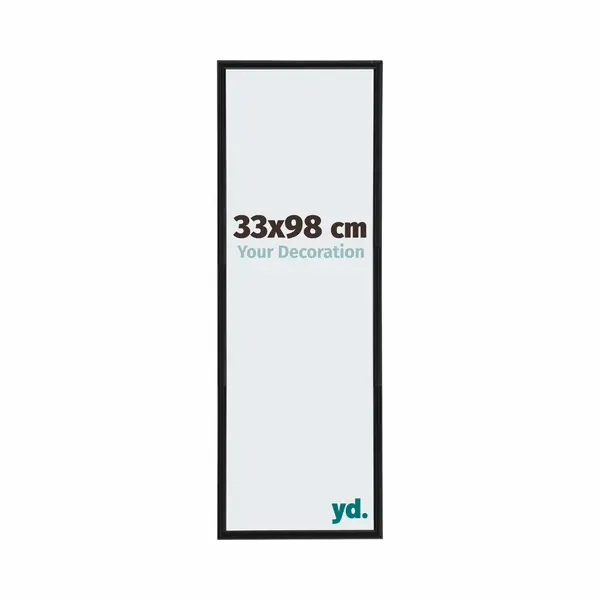 Yd. Your Decoration - Bilderrahmen 33x98 Cm - Schwarz Matt - Bilderrahmen Aus Kunststoff Mit Acrylglas - Antireflex - Rahmen 33x98 Cm - Annecy thumbnail