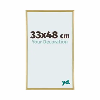 Yd. Your Decoration - Bilderrahmen 33x48 Cm - Gold - Bilderrahmen Aus Kunststoff Mit Acrylglas - Antireflex - Rahmen 33x48 Cm - Annecy