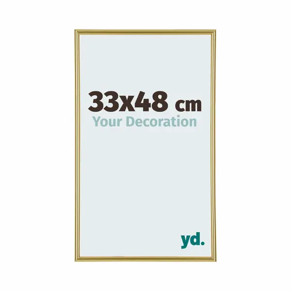 Yd. Your Decoration - Bilderrahmen 33x48 Cm - Gold - Bilderrahmen Aus Kunststoff Mit Acrylglas - Antireflex - Rahmen 33x48 Cm - Annecy thumbnail