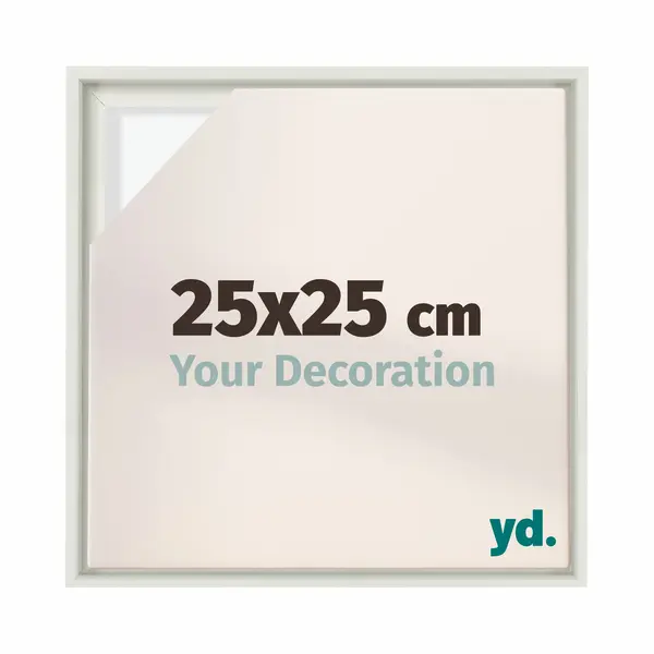 Yd. Your Decoration - Schattenfugenrahmen 25x25 - Weiß Matt - Rahmen Für Leinwand Bilder Auf Keilrahmen - Holz - Lyon thumbnail