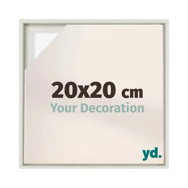Yd. Your Decoration - Schattenfugenrahmen 20x20 - White Wash - Rahmen Für Leinwand Bilder Auf Keilrahmen - Holz - Lyon thumbnail