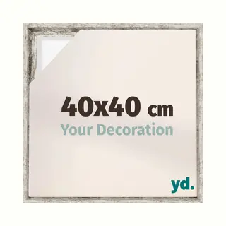 Your Decoration Baklijst Voor Canvas 40x40 Cm - Wit Vintage - Mdf - Lyon