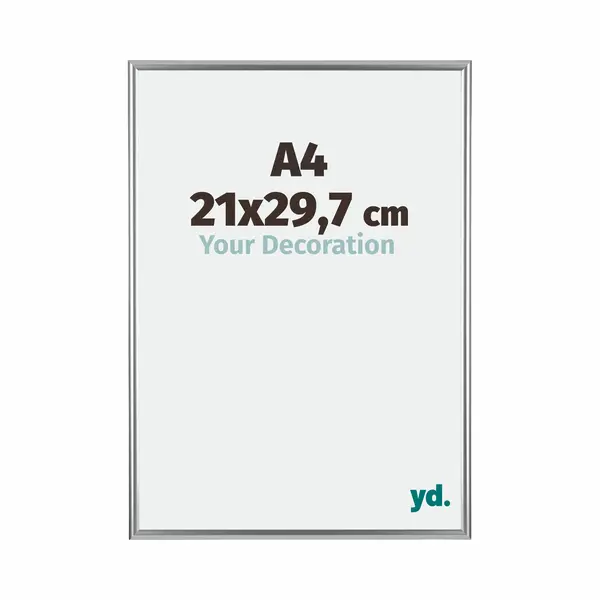 Your Decoration Fotokader A4 - 21x29, 7 Cm - Zilver - Kunststof - Bordeaux thumbnail
