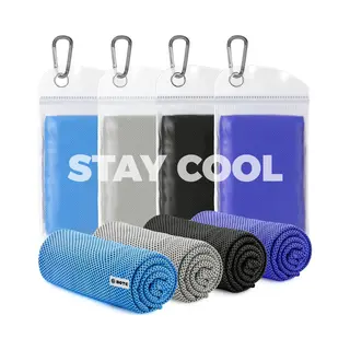Botc Towelling Sporthanddoek - Cooling Towel - 100x30cm - 1 Set Van 4 Stuks - Ice Towel - Absorberend - Sneldrogend