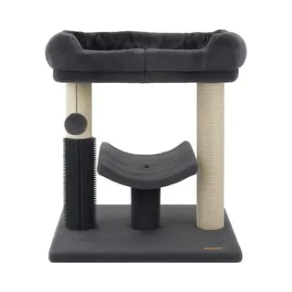 Botc Krabpaal - Kattenspeeltuig - Krabton - Kattenhuis - Krabpaal Voor Katten - 50x40x40cm - Kattenpaal - Katten - Zwart/Grijs