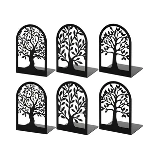 Botc Boekensteun - Set Van 6 - Metalen Boekenstandaard - Boekenhouder - Boeksteun - Book Holder - Zwart