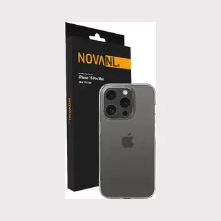 Novanl Telefoonhoesje - Geschikt Voor IPhone 15 Pro Max Hoesje - Transparant - Siliconen - Gsm Hoesje - Doorzichtig