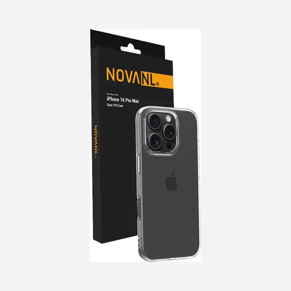 Novanl Telefoonhoesje - Geschikt Voor IPhone 16 Pro Max Hoesje - Transparant - Siliconen - Gsm Hoesje - Doorzichtig thumbnail