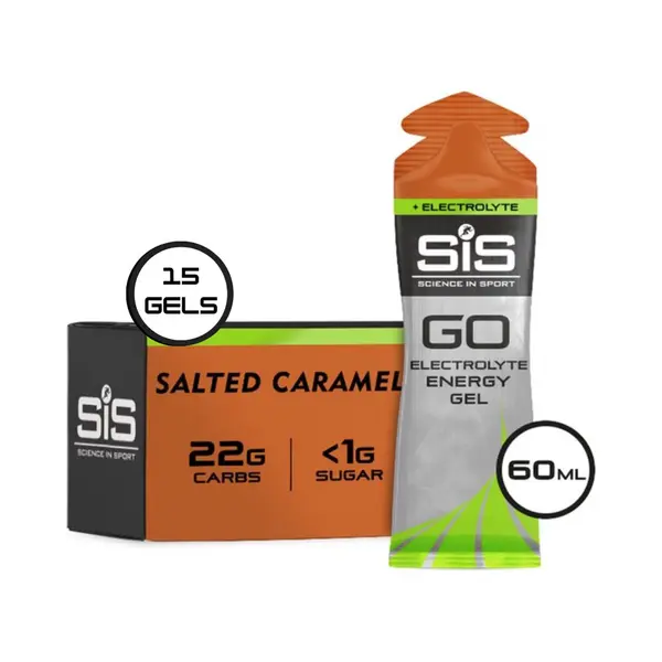 Science In Sport - Sis Go Energy + Electrolyte - Sportgel - Energie Gel - Isotone Sportgel - Salted Caramel Smaak - 15 X 60ml thumbnail