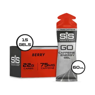 Science In Sport - SiS Go Isotonic Energygel + Caffeine - Energie Gel - Isotone Sportgel - Berry Smaak - 15 X 60ml