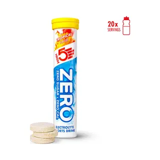 High 5 Sportvoeding HIGH5 - Zero Elektrolyten - Suikervrije Hydratatie Bruistabletten - Met Kalium, Calcium & Magnesium - Tropische Smaak - 1x20 Stuks - Ideaal Voor Sport