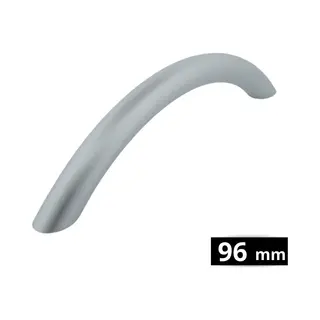 By Mjm Beugelgreep Rond 96MM Aluminium Mat - Handgreep / Keukengreep Chicago Aluminium - Handgrepen Voor Deurtjes - Deurgreep - Meubelgreep - Handgreep