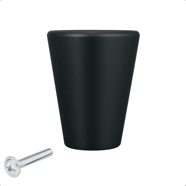 By Mjm Meubelknop Akron Recht Zwart - Kast Knopjes - Kastknoppen Zwart - Meubelknop- - Deurknoppen Voor Kasten - Meubelbeslag - Deurknopjes - Kastknopjes thumbnail