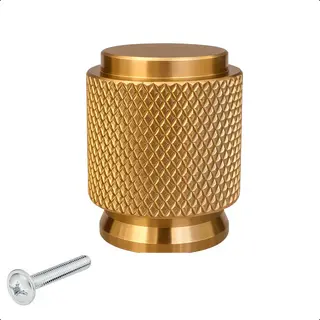 By Mjm Meubelknop Dodge Ribbel Rond Goud - Kast Knopjes - Kastknoppen Goud - Meubelknop- - Deurknoppen Voor Kasten - Meubelbeslag - Deurknopjes - Kastknopjes
