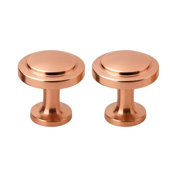 By Mjm 2X Meubelknop Rose Goud Rond - Diameter 29 Mm - Kastknop - Meubelknop - Deurknoppen Voor Kasten - Kastknoppen - Meubelbeslag - Deurknopjes - thumbnail
