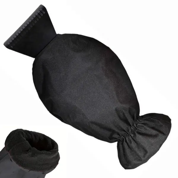 By Mjm Ijskrabber Auto Met Handschoen Zwart - Fleece Gevoerd - IJskrabber Auto - Ruitenkrabber - Ijskrabbers - Auto Krabber - Auto Accessoires - Auto Ruiten thumbnail
