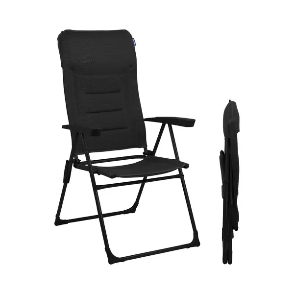Trvlmore Campingstoel - 7 Standen - Comfortabele Kampeerstoel - 110 Kg Draagvermogen - Ligstand - Inklapbare Stoel - Klapstoel - Zwart thumbnail