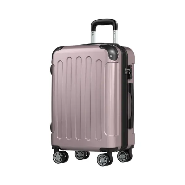 Trvlmore Handgepäck Koffer - 45L - Tsa Zahlenschloss - Leichtgewicht - Erweiterbar - Trolley - 54x36x22cm - Rose Gold thumbnail