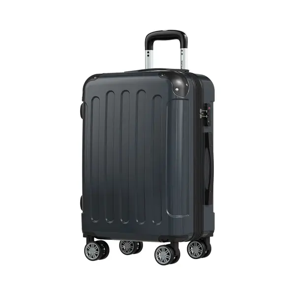 Trvlmore Handgepäck Koffer - 45L - Tsa Zahlenschloss - Leichtgewicht - Erweiterbar - Trolley - 54x36x22cm - Dunkelgrau thumbnail