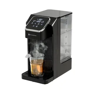 KitchenBrothers Heißwasserspender - 40-100°C - 100/150/200/250/300/350/400 Ml - Instant Wasserkocher - 2.7L - Schwarz