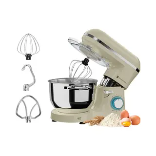 KitchenBrothers Küchenmaschine - Küchenroboter - 6.2L - Mixer Mit Rührschüssel - Küchenmixer - 2000W - Champagner