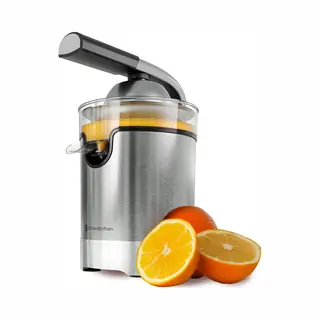 KitchenBrothers Zitruspresse - Kompakt - Mit Ausgießer Und Presshebel - 0.35L - Edelstahl