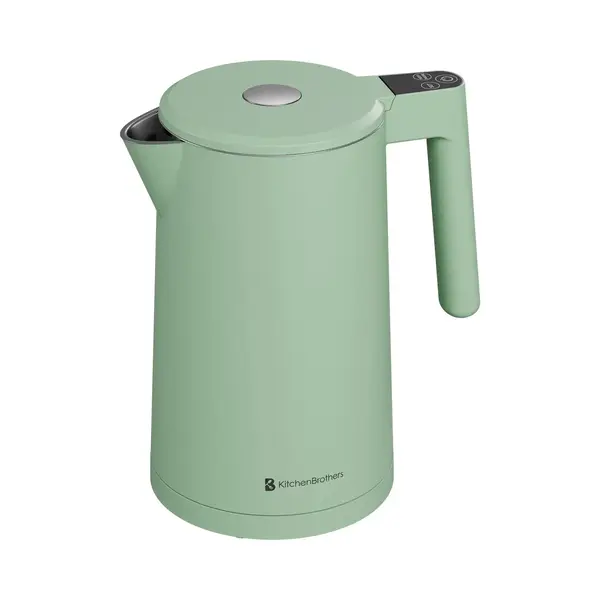 KitchenBrothers Wasserkocher - 1.7L - Mit Temperaturkontrolle - Elektrisch - Warmhaltefunktion - Display - Doppelwandig - Cool-touch - 2200W - thumbnail