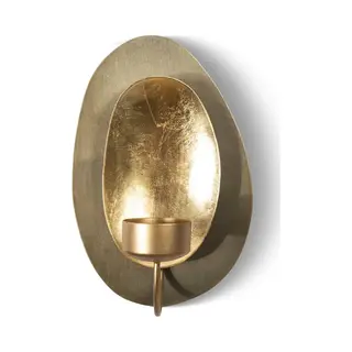 Vidi -Sogno D'oro Muurkandelaar 13x20 Cm Goud- Wandkandelaar - Wanddecoratie Woonkamer -Muurdecoratie Woonkamer - Muurversiering