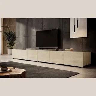Meubella Tv-Meubel Calabas - Eiken - 300 Cm