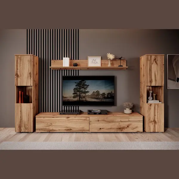 Meubella Wandmeubel Pure Xl - Eiken thumbnail