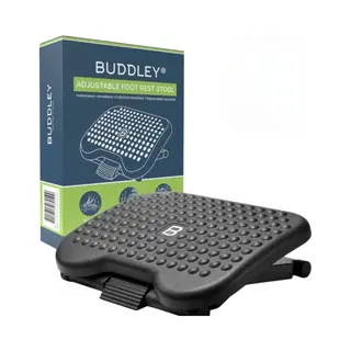 Buddley Voetensteun Bureau - Verstelbaar In 3 Hoogtes - Voetenbankje Bureau Ergonomisch - Voetenbankjes Verstelbaar - Voetsteun Kantoor - Din 4556 -