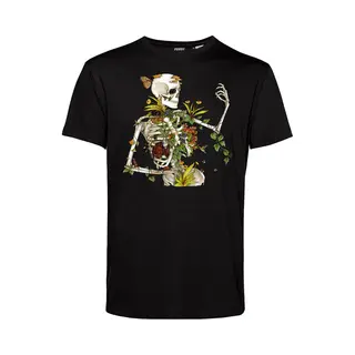 Vundy T-shirt Bones And Botany | Halloween Kostuum Volwassenen | Halloween | Foute Party | Zwart | Maat 3XL