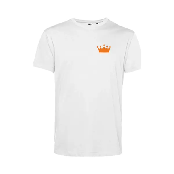 Vundy T-shirt Kroontje | Koningsdag Kleding | Oranje Shirt | Wit | Maat 4XL thumbnail