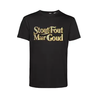 Vundy T-shirt Gouden Tekst Met Diamantjes | Toppers In Concert 2025 | Stout & Fout Maar Goud | Foute Party Shirt | Zwart | Maat M