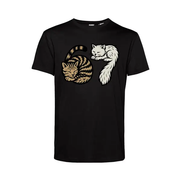 Vundy T-shirt Cats Six Seven 67 | Six Seven 67 | TikTok Trend | Zwart | Maat 3XL thumbnail