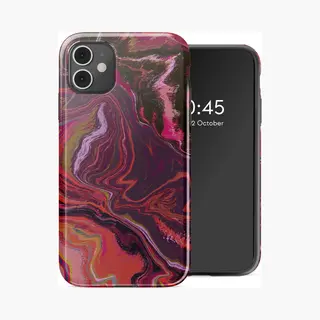 Selencia Vivid Tough Backcover voor de iPhone 11 - Marble Purple