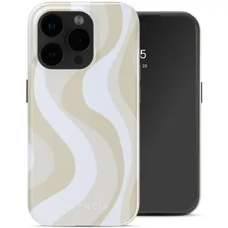 Selencia Hoesje - Geschikt Voor Apple IPhone 15 Pro - Backcover Geschikt Voor MagSafe - Desert Waves Beige