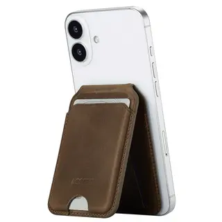 Accezz Vintage Leather Magsafe Wallet with stand
