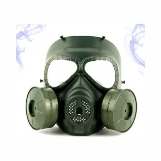 Airsoft Masker - Full Face - Met Bril - Helm - Paintball - Tactical Helm - Groen - 2 Filters