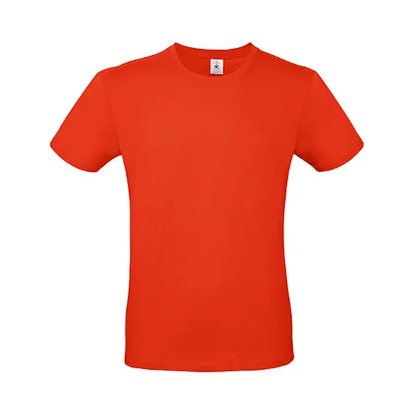 2-Pack Herenshirt '150' Met Ronde Hals B&C Collectie Vuurrood Maat L thumbnail