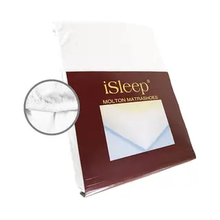 ISleep Schwere Qualität Molton Spannbettlaken 100% Baumwolle (160x200 Cm)