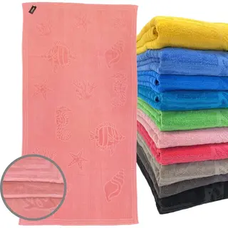 ISleep Strandlaken Schelp - 100% Katoen - Extra Groot - 100x200 Cm - Roze