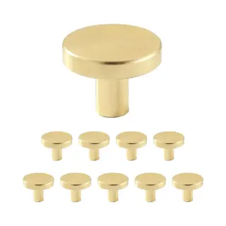 Somstyle Kastknoppen Set - 10 Stuks - Ø 30 Mm - Deurknoppen Voor Kasten - Meubelknop - Handgreep - Goudkleurig
