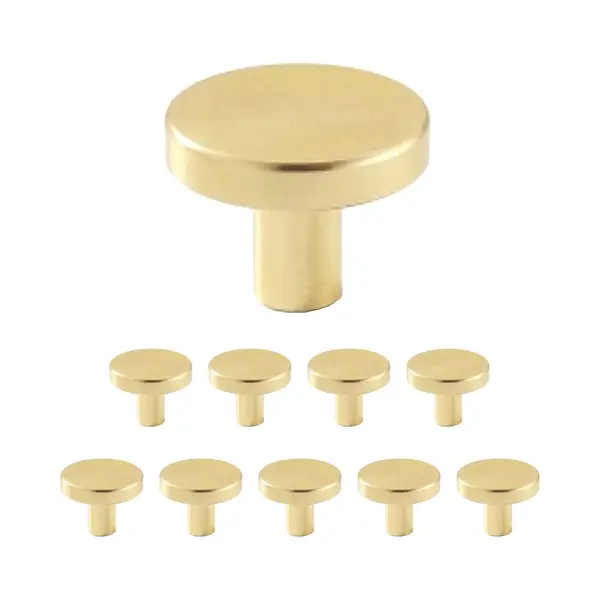 Somstyle Kastknoppen Set - 10 Stuks - Ø 30 Mm - Deurknoppen Voor Kasten - Meubelknop - Handgreep - Goudkleurig thumbnail