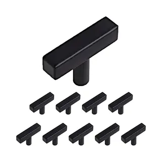 Somstyle Kastknoppen Set - 10 Stuks - 50 X 12 X 35 Mm - Deurknoppen Voor Kasten - Meubelknop - Handgreep - Zwart