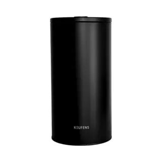 Keufens Beschuitbus - Zwart - Rond - Luchtdicht - Beschuitblik - Cracker Bewaardoos - Beschuitdoos - 13x13x26cm